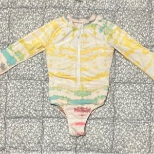 Old navy One Piece Long Sleeve Tie Dye Bathing suit Size XS